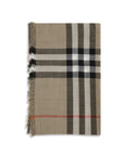 Burberry Checkered Reversible Wool and Silk Scarf