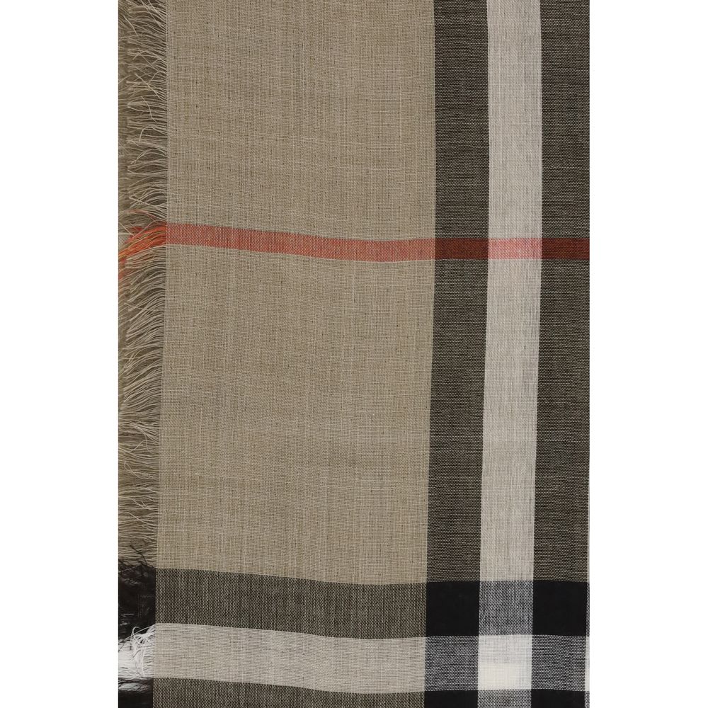 Burberry Checkered Reversible Wool and Silk Scarf