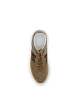 Gucci Leather Low Top Lace-Up Sneakers