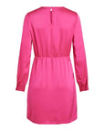 Vila Clothes Hot Pink Long Sleeve Winter Mini Dress