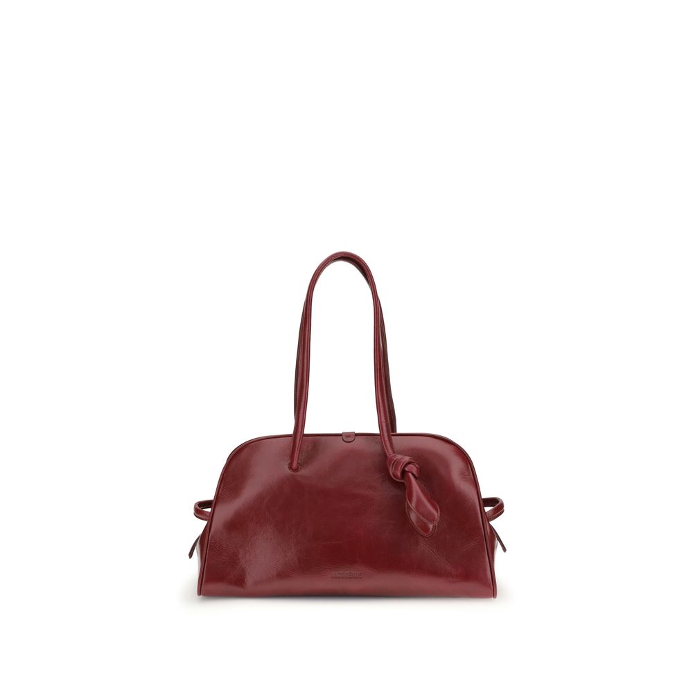 Jacquemus Leather Bowling Bag Ox Blood Red