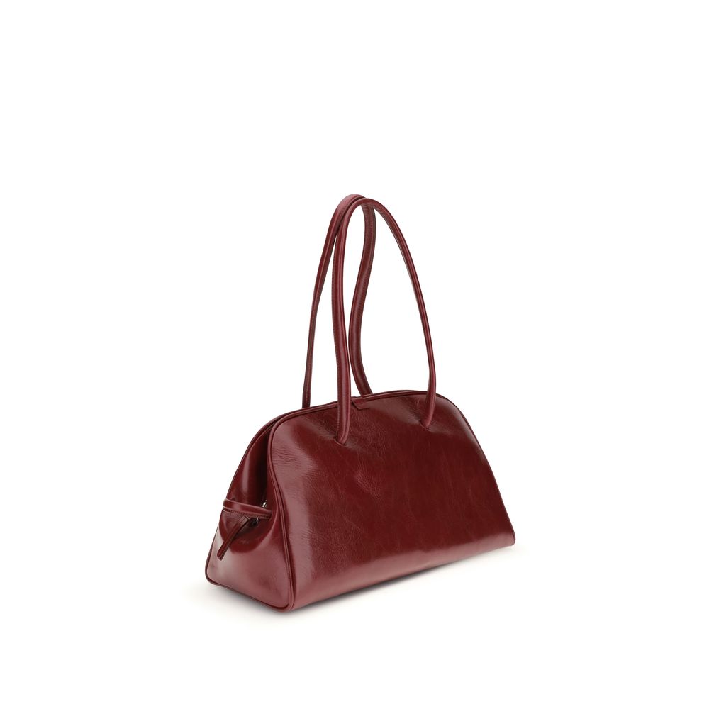 Jacquemus Leather Bowling Bag Ox Blood Red