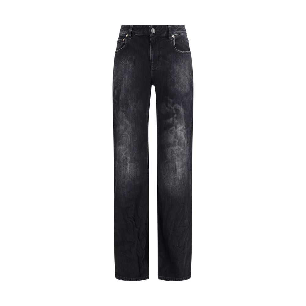 Balenciaga Straight Leg Regular Fit Dark Wash Jeans