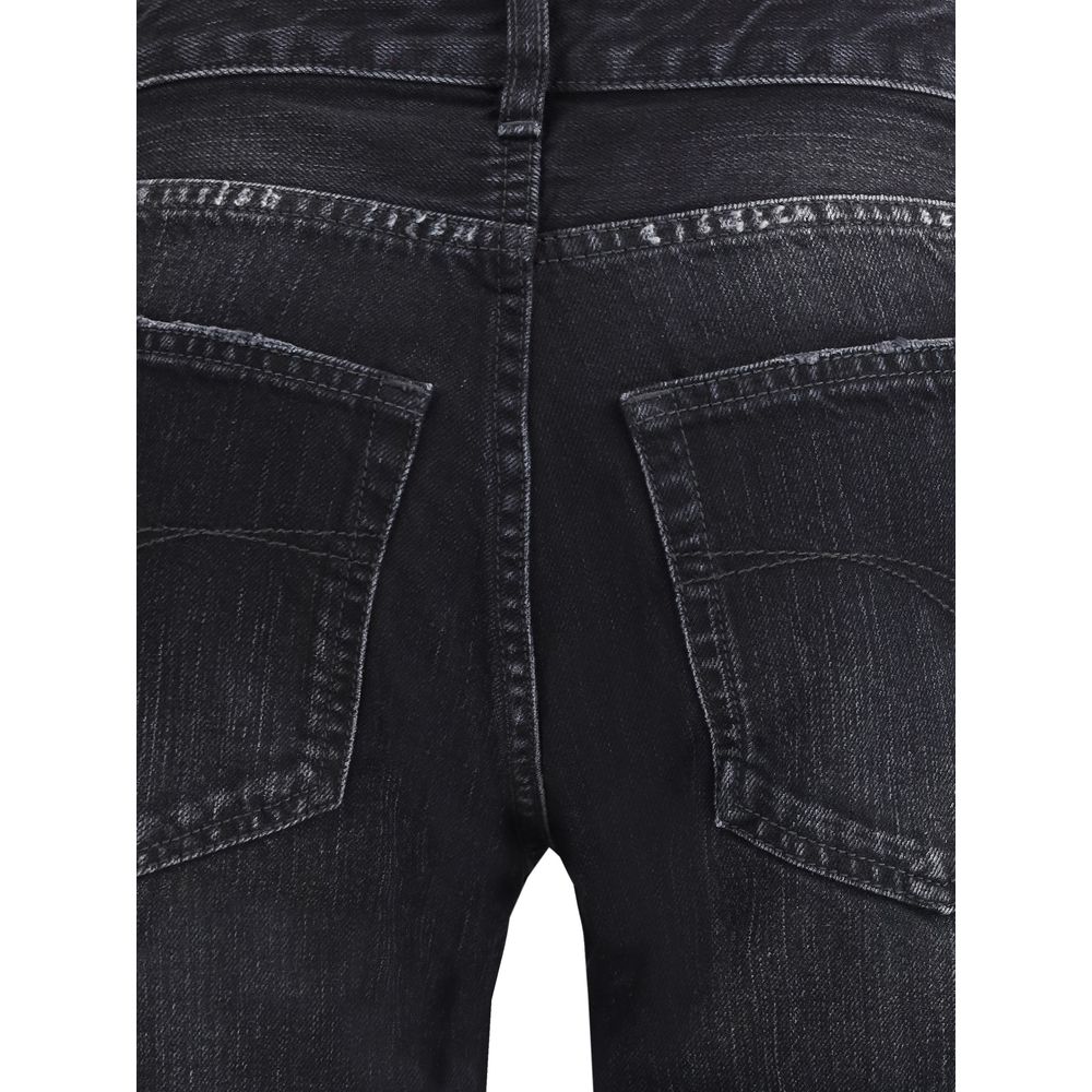 Balenciaga Straight Leg Regular Fit Dark Wash Jeans