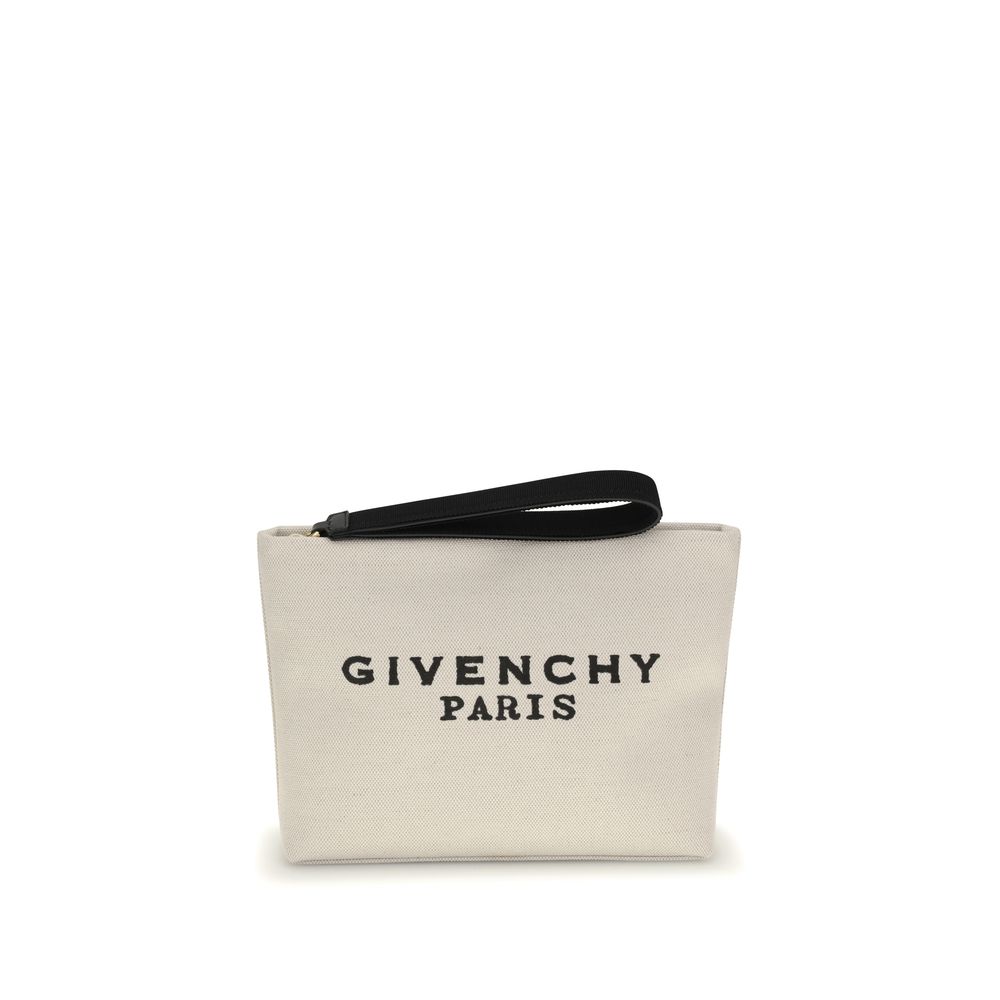 Givenchy Paris Logo Canvas Pochette Clutch