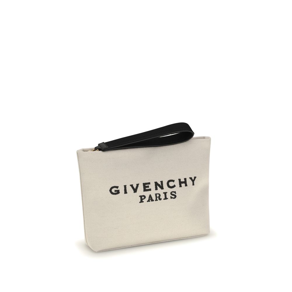Givenchy Paris Logo Canvas Pochette Clutch