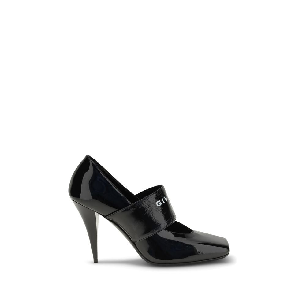 Givenchy Black Leather Mary Jane Heels