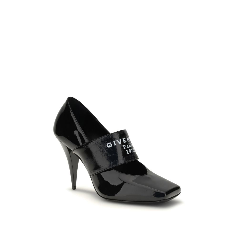 Givenchy Black Leather Mary Jane Heels