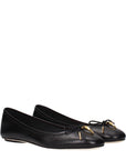 Chloé Black Leather Ballet Flats
