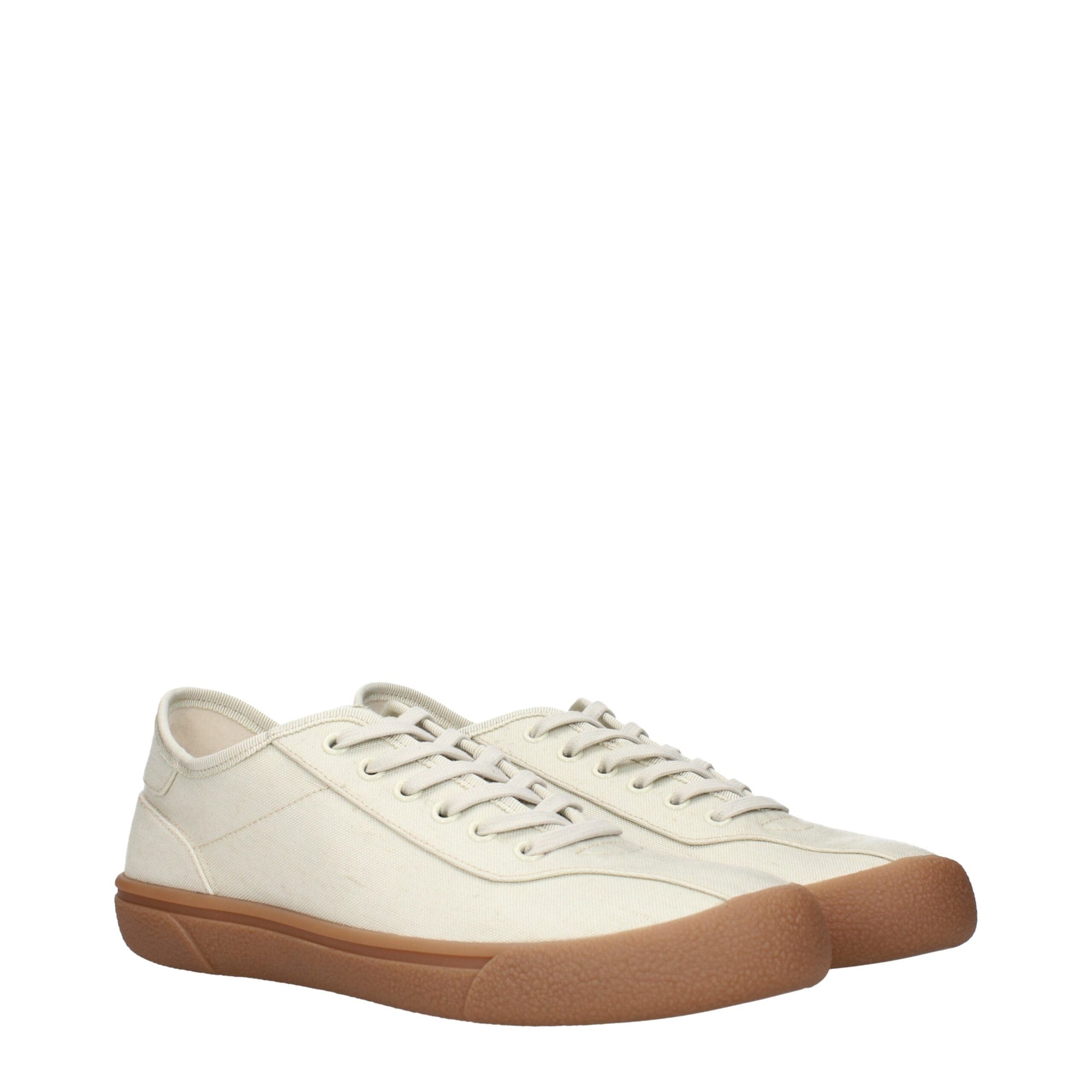 The Row Canvas Low Top Sneakers - Off White