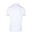U.S. Polo Assn. Logo Pure Cotton White Polo, Pink Accents