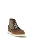 Gucci GG Monogram Lace-Up Leather Boots