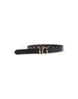 Guess Logo Buckle Monogram Vegan Leather Belt