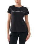 Calvin Klein Jeans Logo 100% Cotton T-Shirt - black