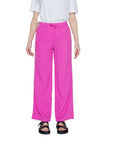 Only Linen Blend Hot Pink Fuchsia Wide Leg Pants