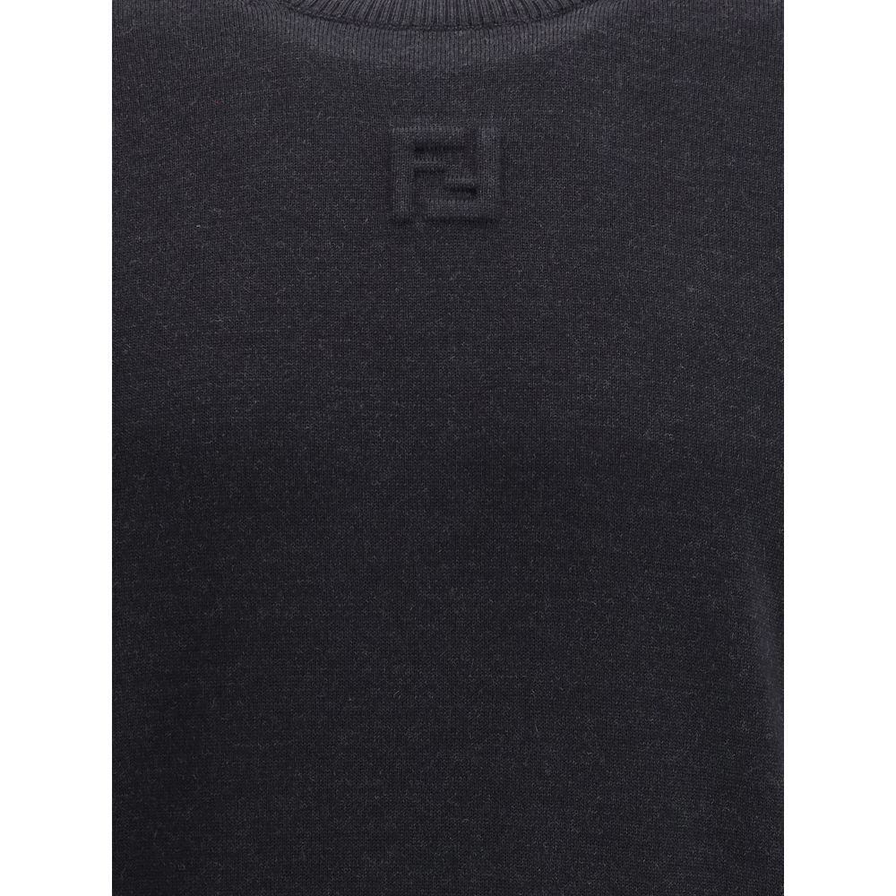 Fendi Black Wool Sweater