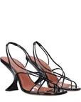 Amina Muaddi Lena Slingback Heels - Black
