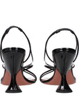 Amina Muaddi Lena Slingback Heels - Black