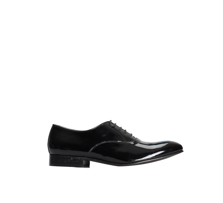 Roberto Pepe Luxury Leather Lace-Up Oxford Shoes - Black