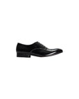 Roberto Pepe Luxury Leather Lace-Up Oxford Shoes - Black - Made In Italy