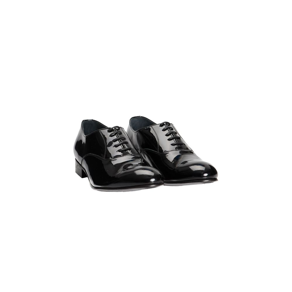 Roberto Pepe Luxury Leather Lace-Up Oxford Shoes - Black
