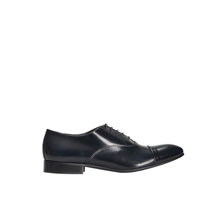 Roberto Pepe Luxury Leather Lace-Up Oxford Shoe - Deepest Blue