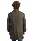 Roberto Pepe Luxury Wool Coat - Military Green - Made In Italy