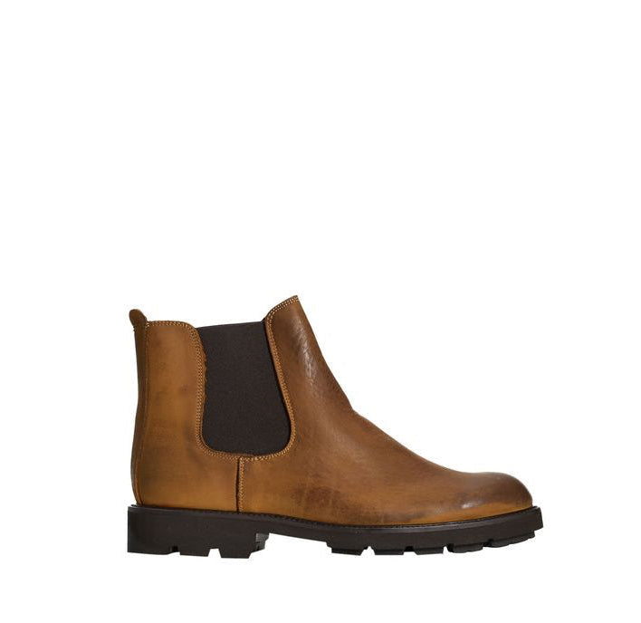Roberto Pepe Luxury Chelsea Boots - Caramel Brown