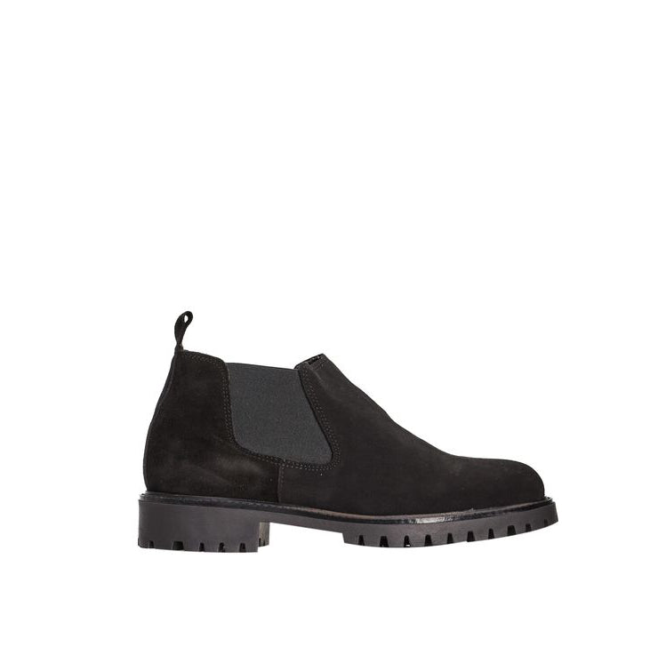 Roberto Pepe Luxury Suede Leather Chelsea Boots - Black - Made In Italy