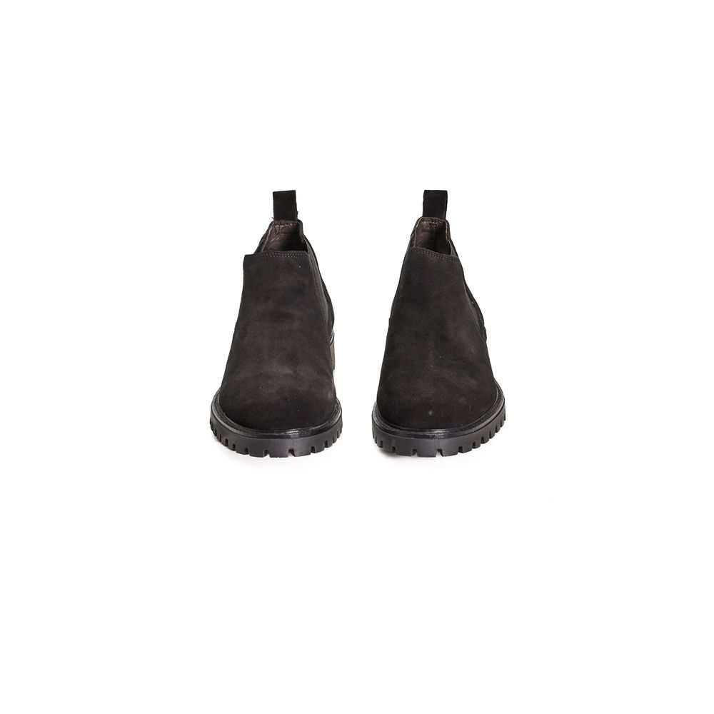 Roberto Pepe Luxury Suede Leather Chelsea Boots - Black - Made In Italy
