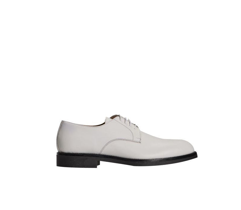 Roberto Pepe Luxury Leather Lace-Up Derby Shoes - White