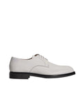 Roberto Pepe Luxury Leather Lace-Up Derby Shoes - White