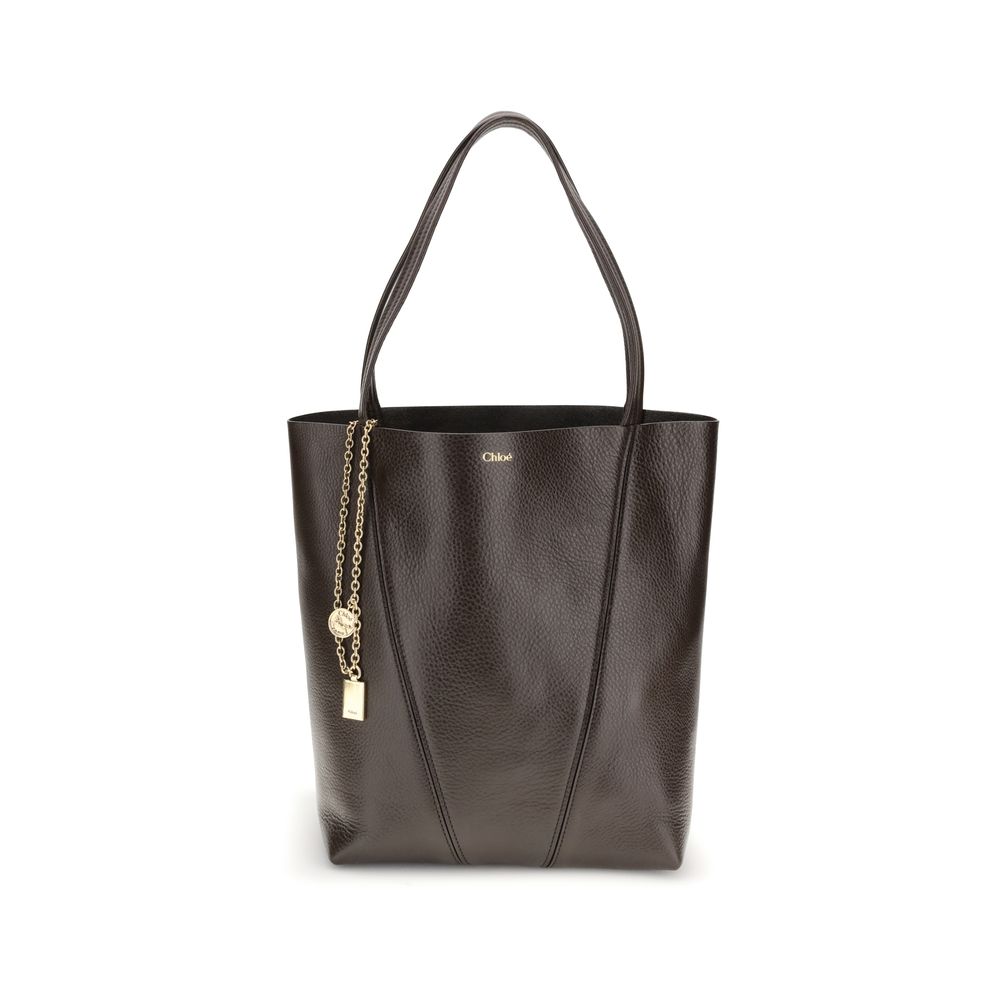 Chloé Spin Medium Brown Leather Tote & Shoulder Bag