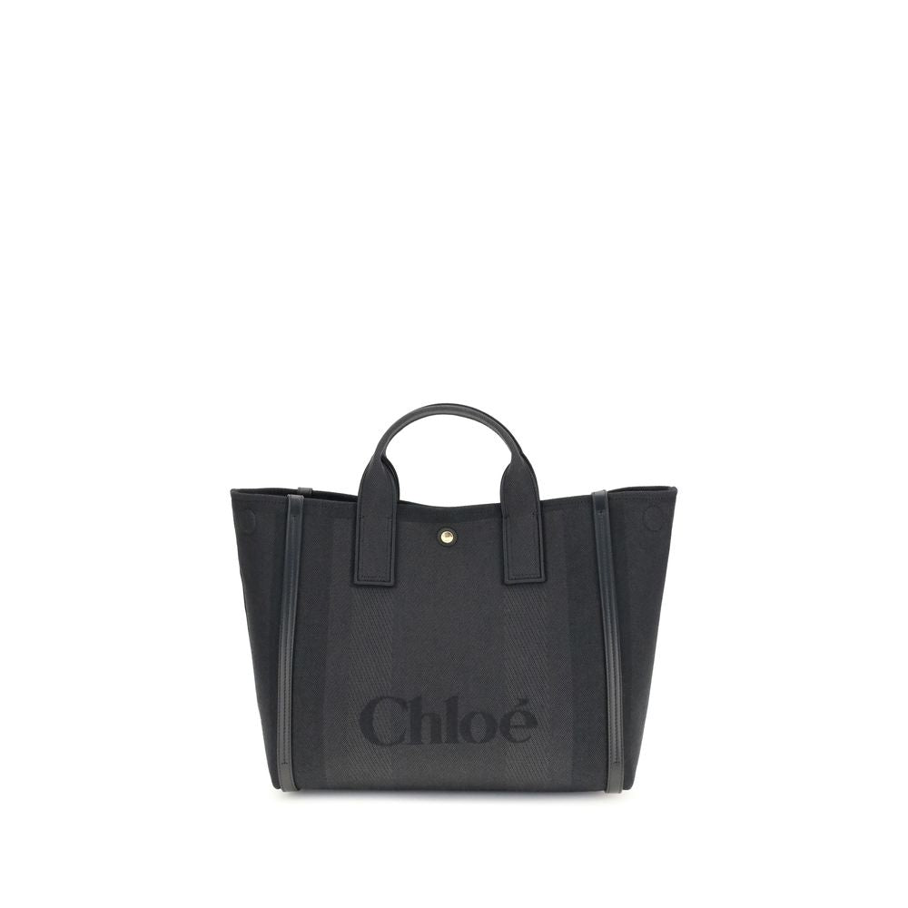 Chloé Top Handle Canvas Tote Bag
