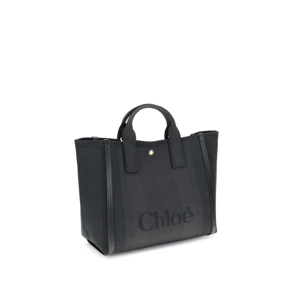 Chloé Top Handle Canvas Tote Bag