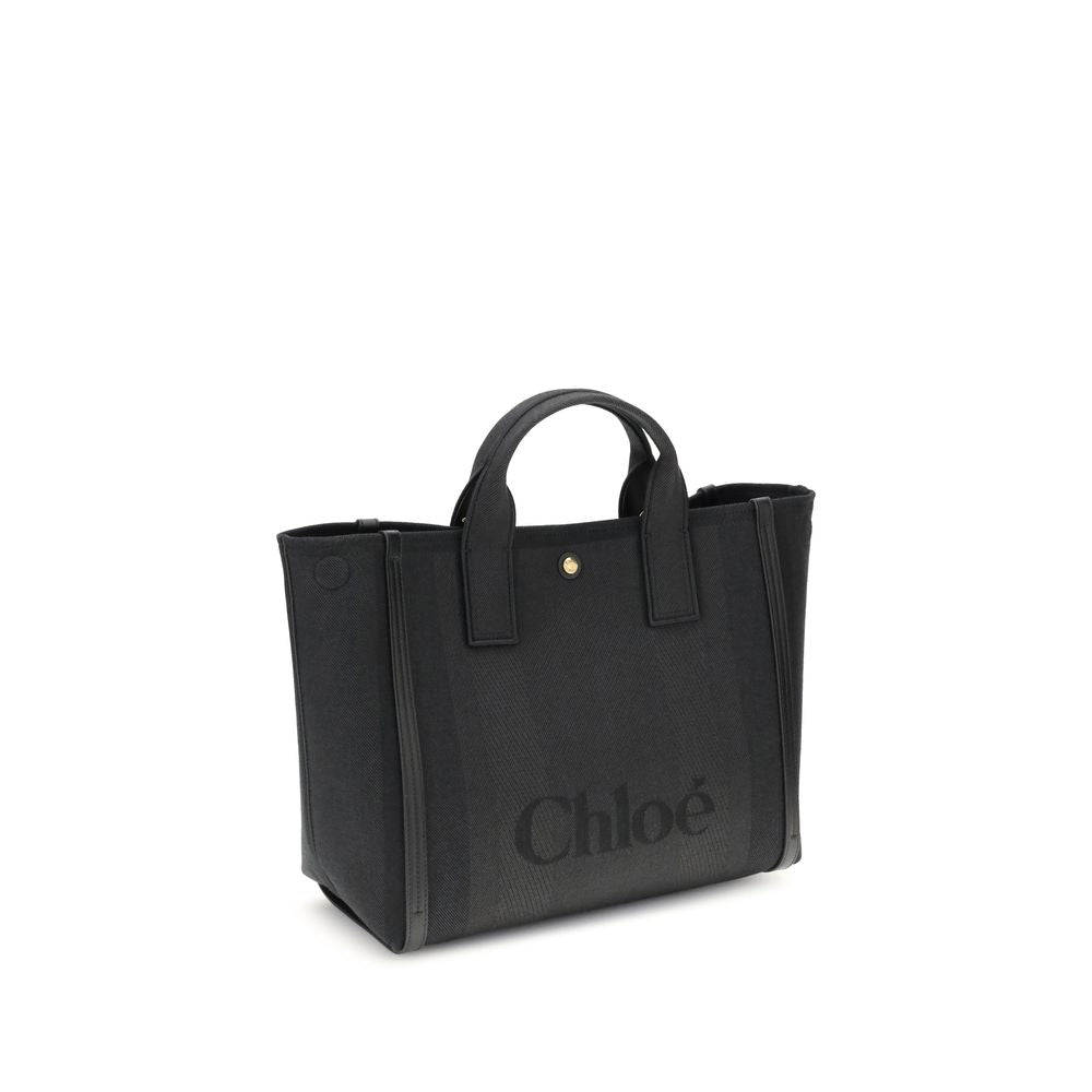 Chloé Top Handle Canvas Tote Bag