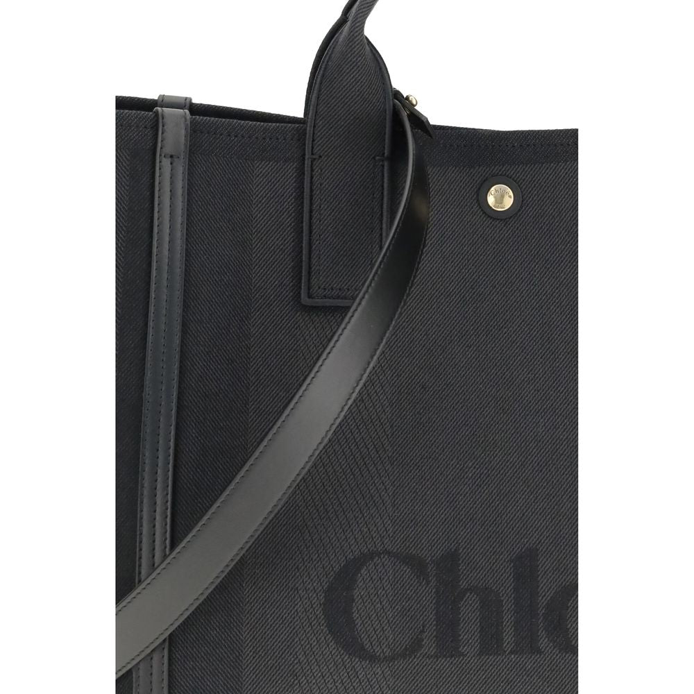 Chloé Top Handle Canvas Tote Bag