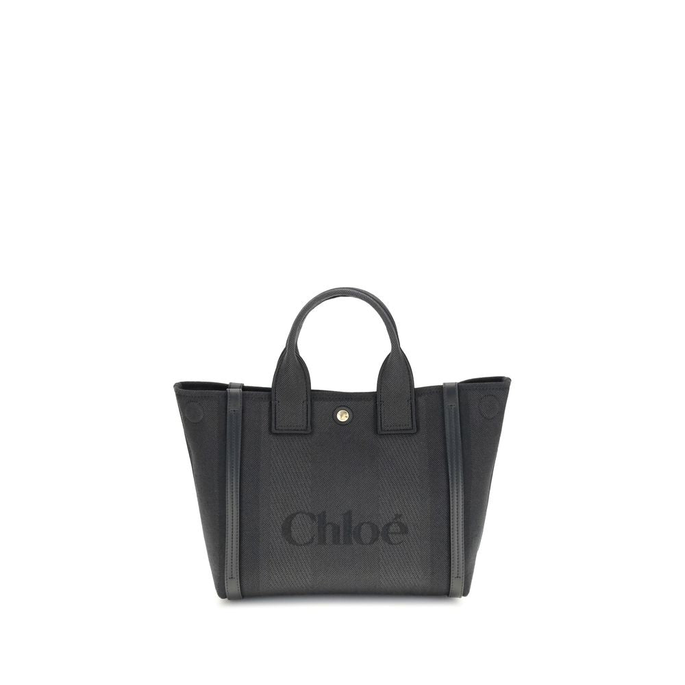 Chloé Top Handle Canvas Tote Bag