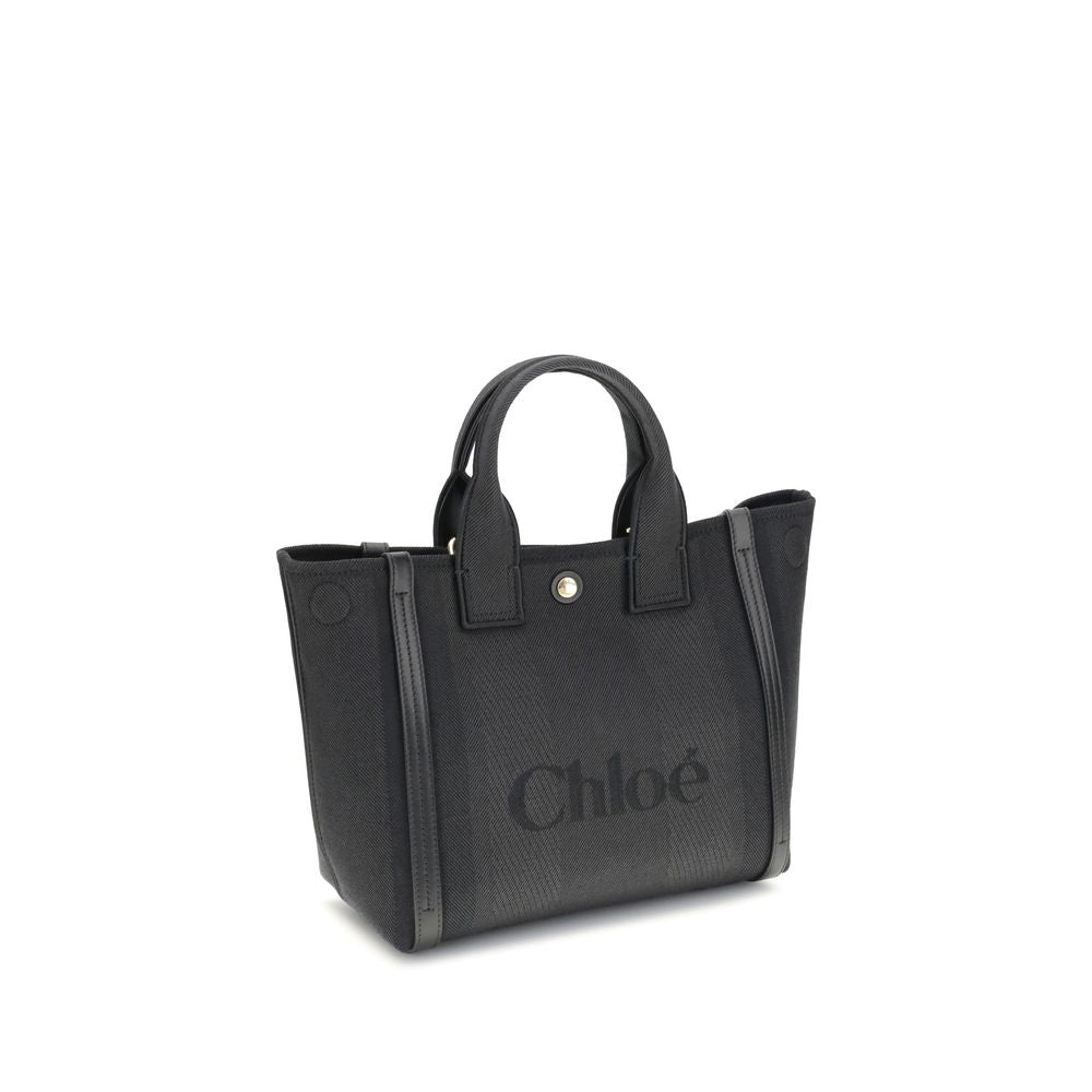 Chloé Top Handle Canvas Tote Bag