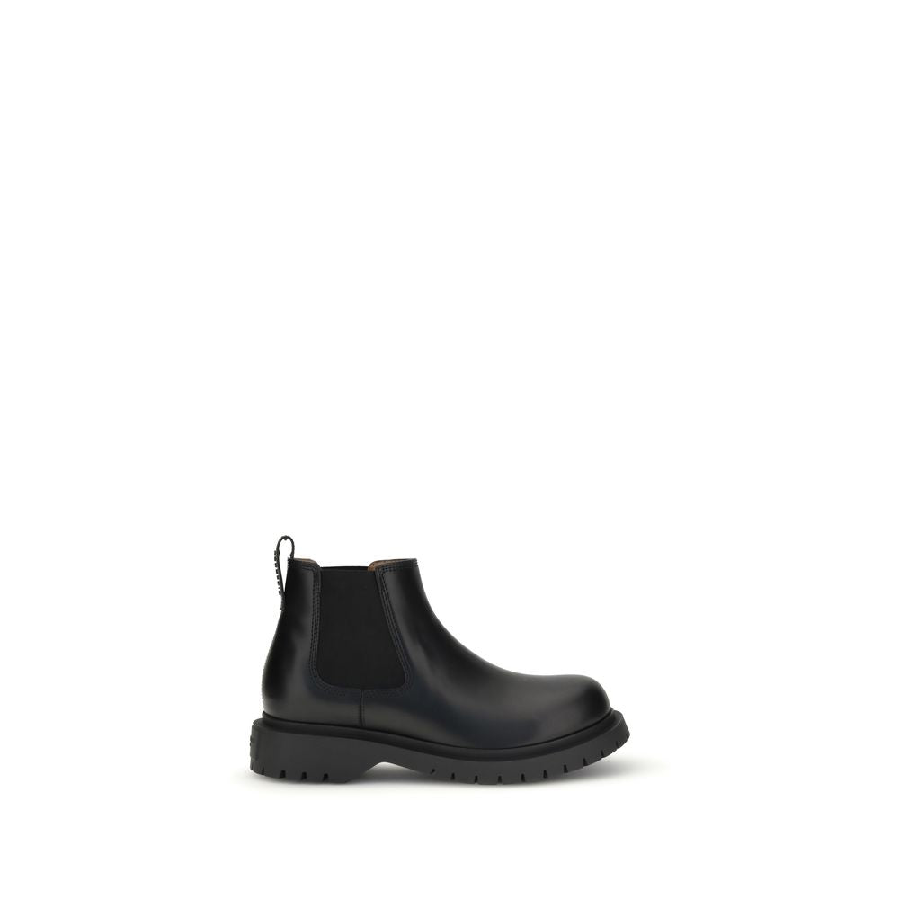 Givenchy Black Bull Leather Chelsea Boots