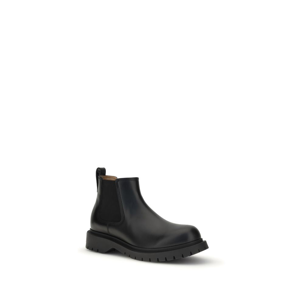 Givenchy Black Bull Leather Chelsea Boots