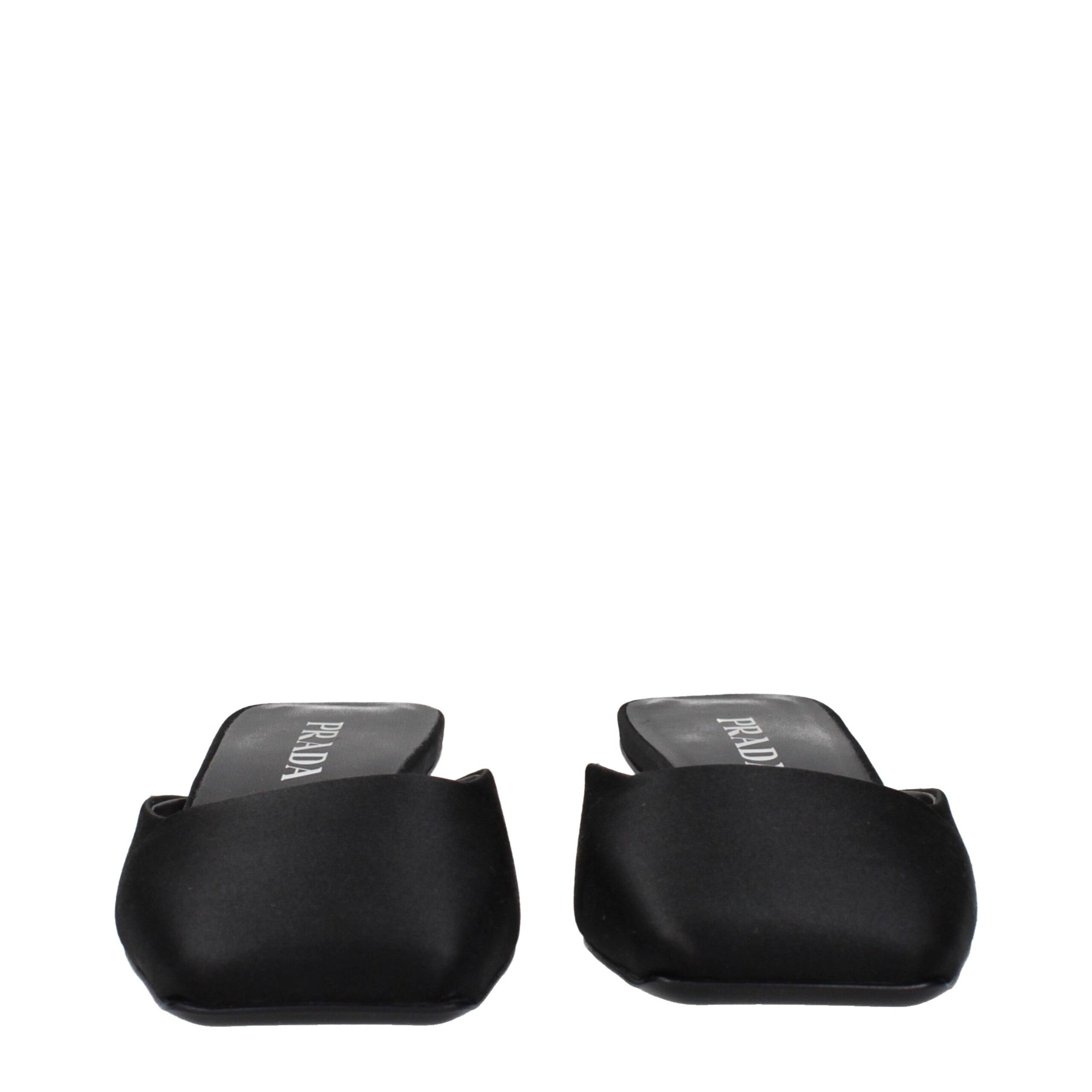 Prada Black Satin Mules