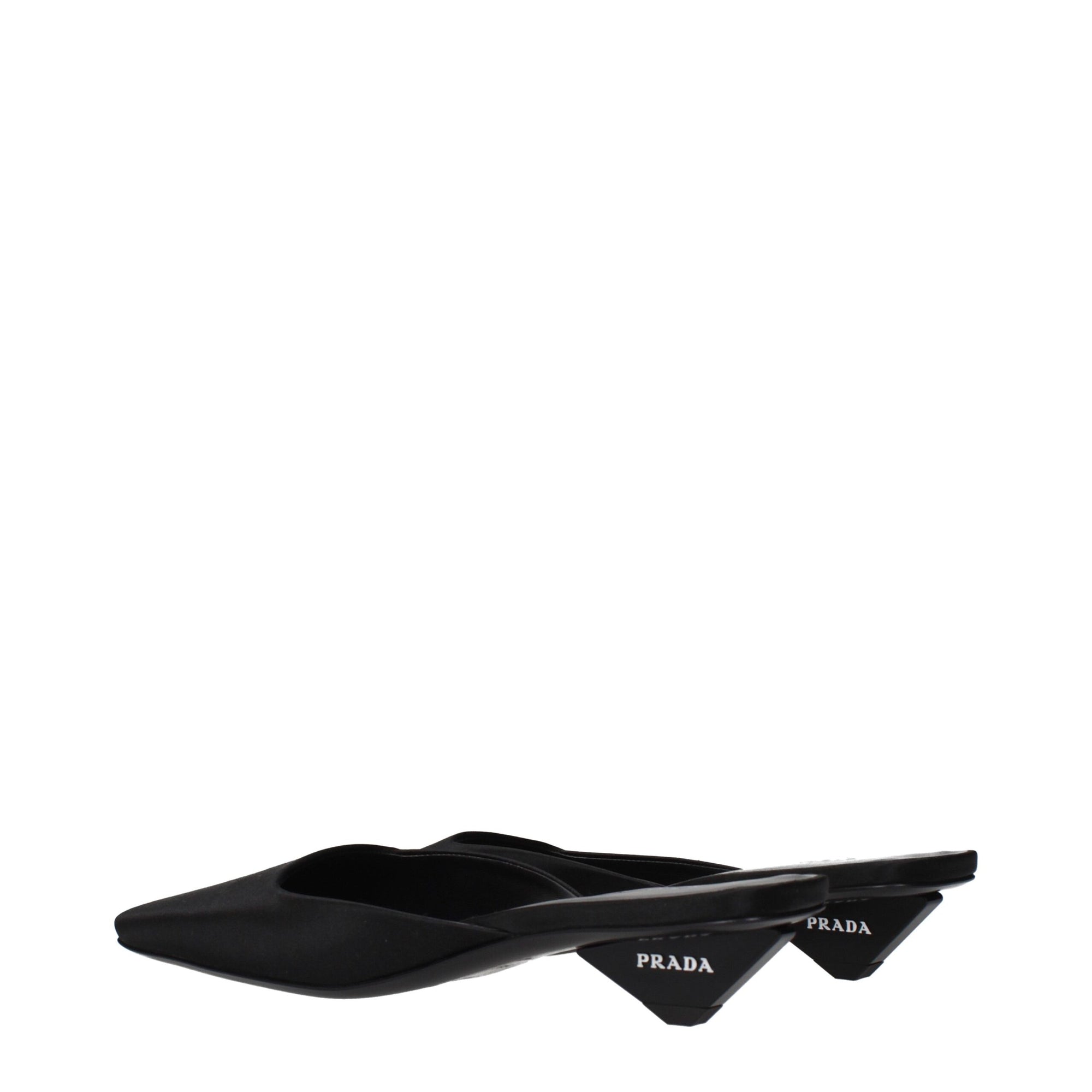 Prada Black Satin Mules