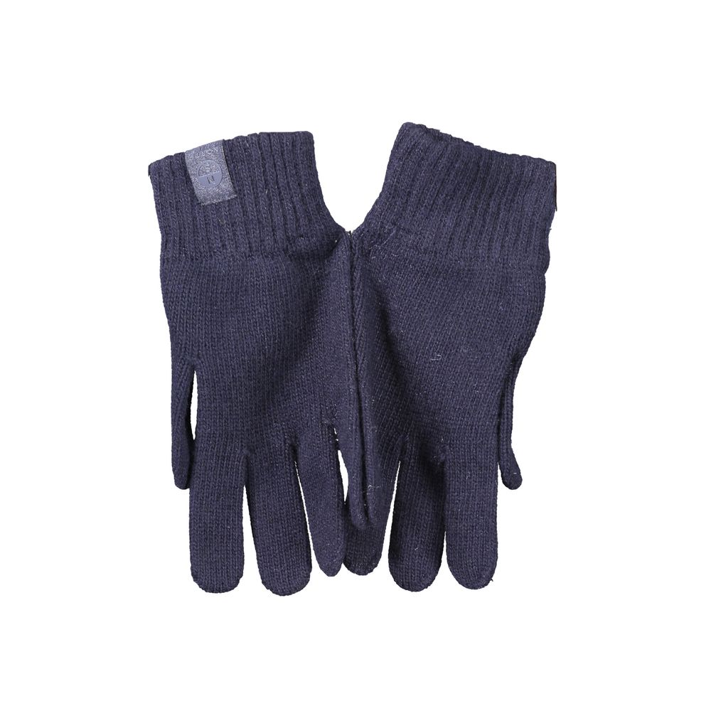 North Sails Blue Wool Gloves - Made In Italy