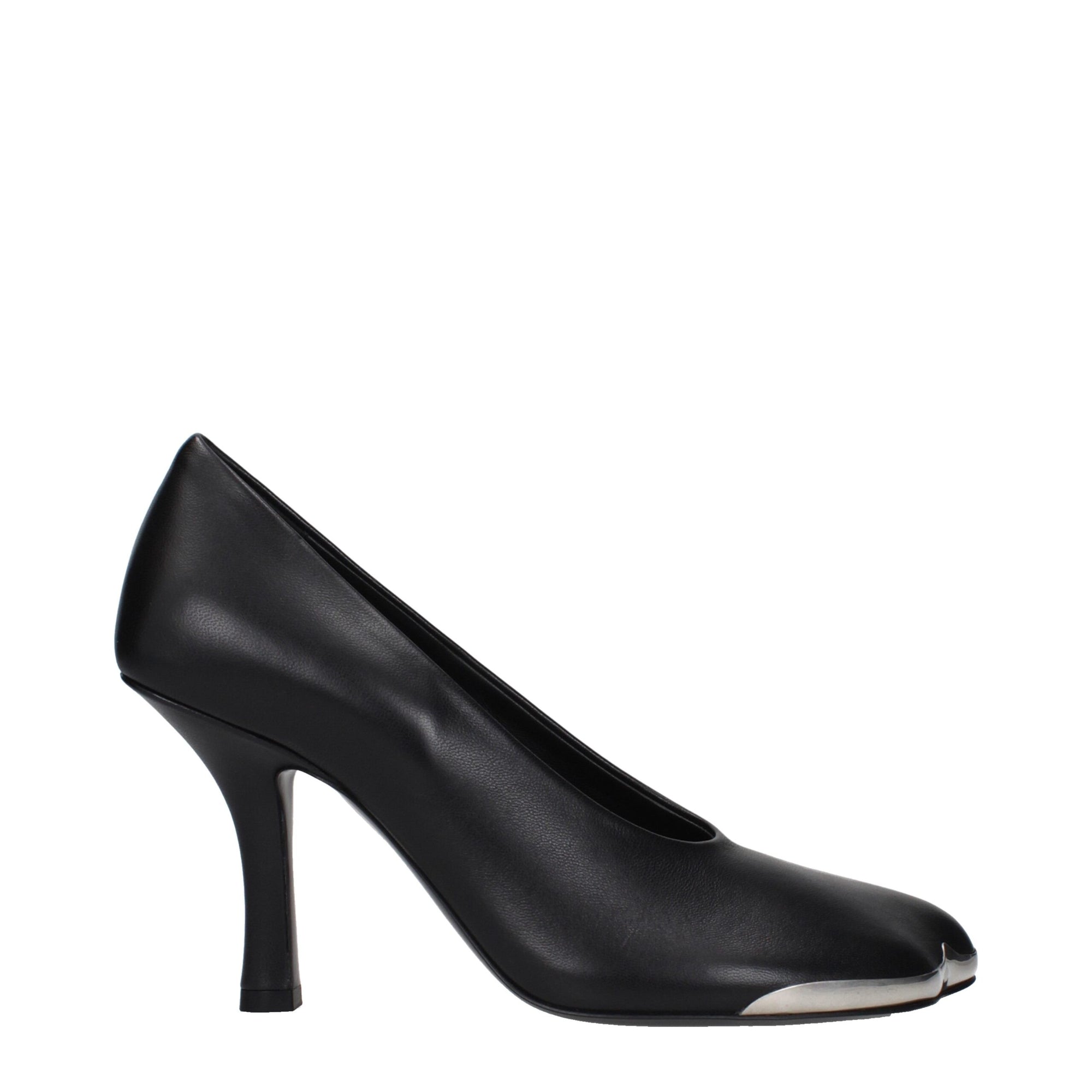 Burberry Black Leather High Heel Pumps
