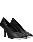 Burberry Black Leather High Heel Pumps