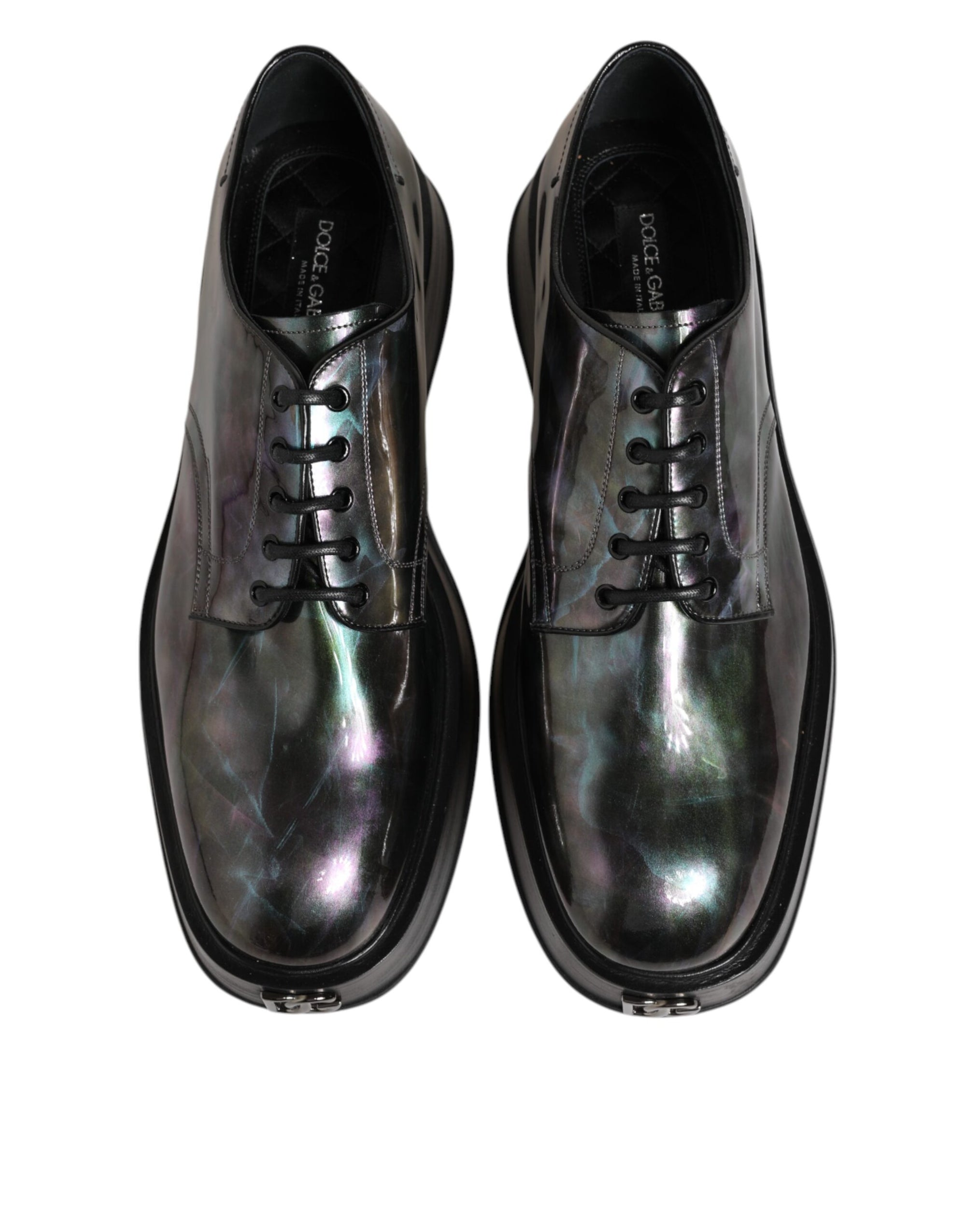 Dolce & Gabbana Multicolor Leather Lace-up Derby Shoes