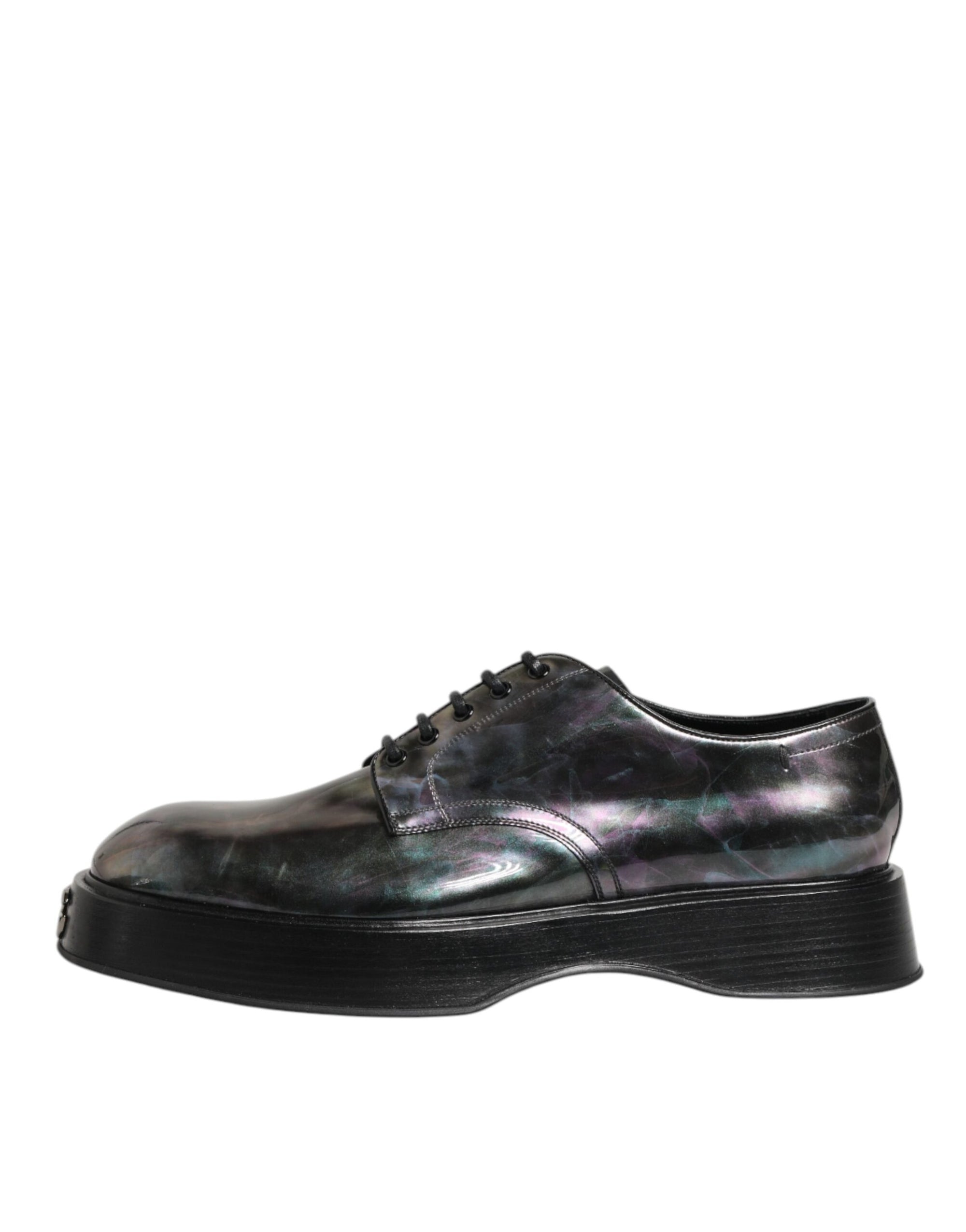 Dolce &amp; Gabbana Multicolor Leather Lace-up Derby Shoes
