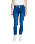 Street One Minimalist Medium Wash Skinny Jeans Rolled Hem