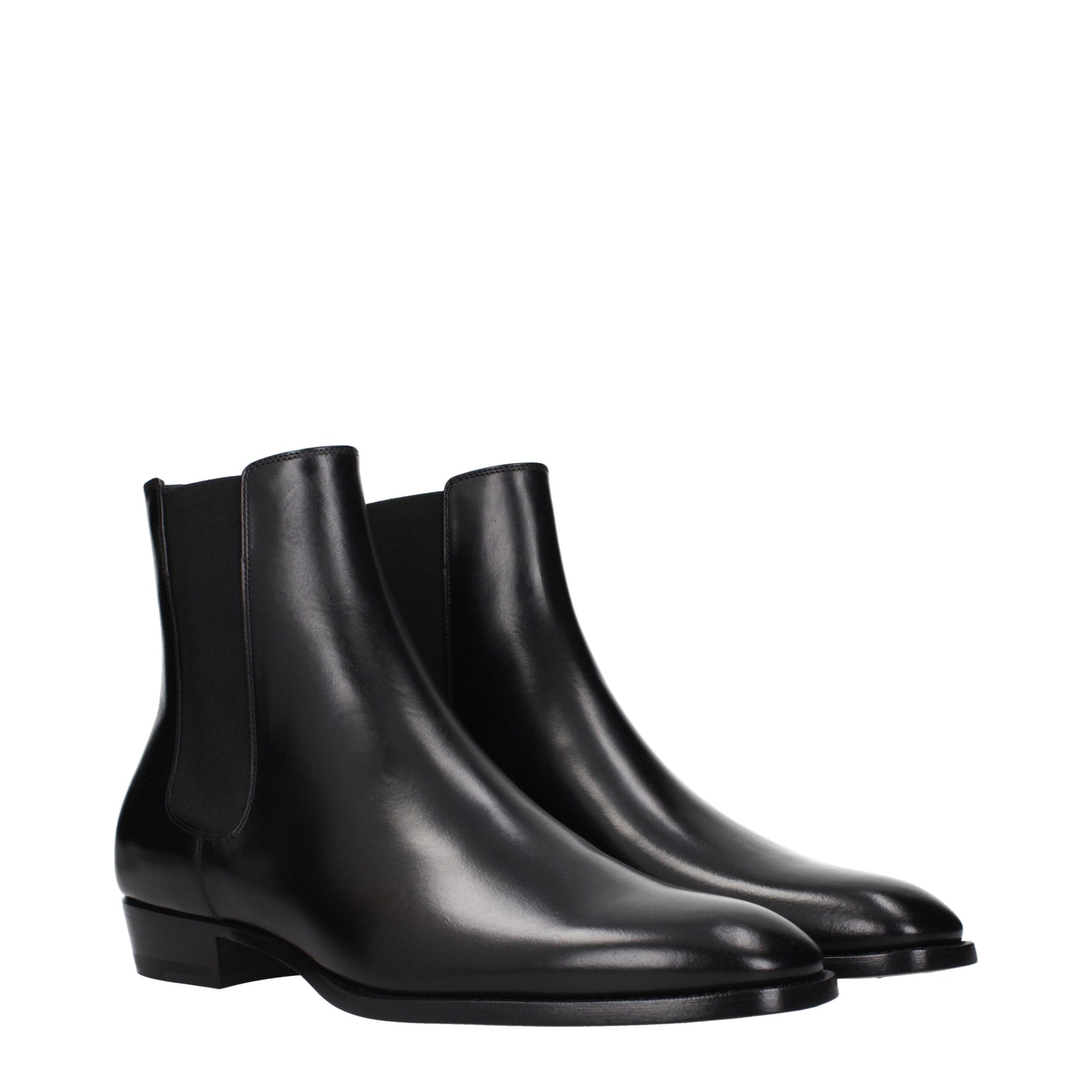 Celine Black Leather Ankle Chelsea Boots